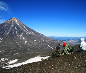 Вид на Авачинский вулкан