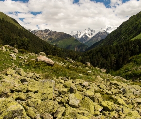 Вид на Кавказский хребет, фото Дениса Агапова