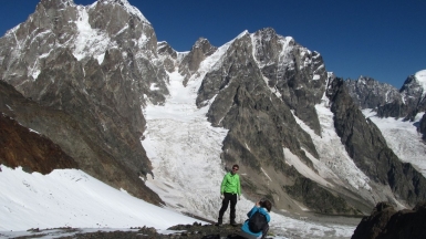 Ушба и ледопад Чалакат. Фото нашего гида Ирины Пряничниковой.