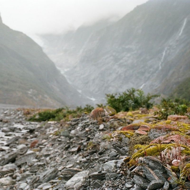 Туманный пейзаж. Ледник Франса-Джозефа.
