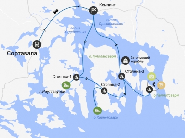 Путешествие по Ладожским шхерам на морских каяках