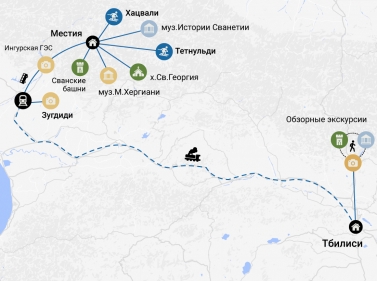 Снежная Грузия: горные лыжи и экскурсии