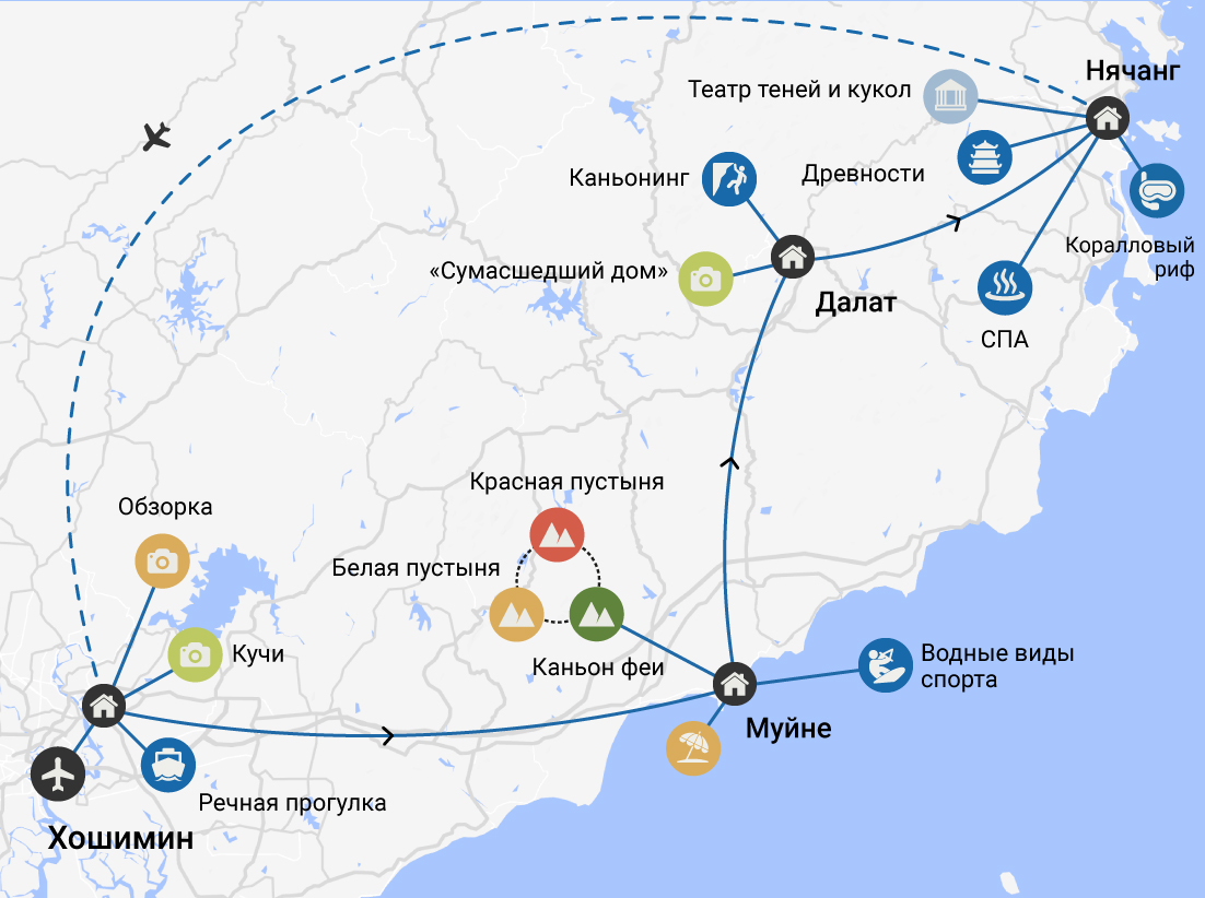 Активное путешествие по югу Вьетнама